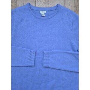 L.L. Bean Women's Classic Cashmere Crewneck Sweater Blue Size Medium 283586